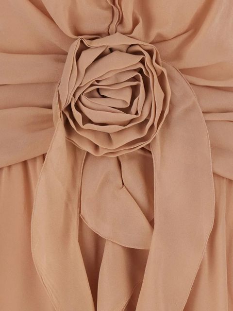 Blumarine georgette maxi dress - Neutrals