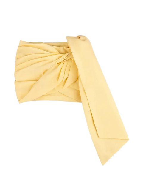 AREA Taffeta knot mini skirt - Yellow - zdjęcie produktu nr 1