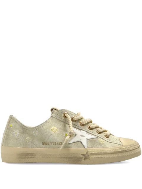 Golden Goose floral-embroidered sneakers - Neutrals - zdjęcie produktu nr 1