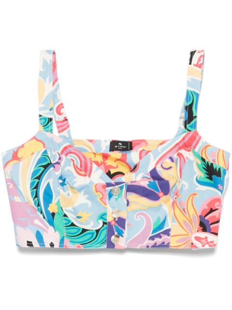 ETRO graphic-print tank top - Yellow