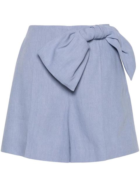 Chloé bow-detailed high-rise shorts - Blue - zdjęcie produktu nr 1