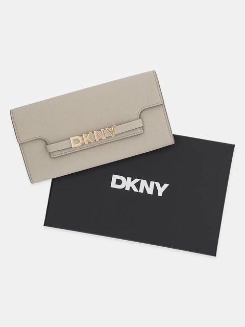 Dkny portfel damski kolor beżowy R52QKM29