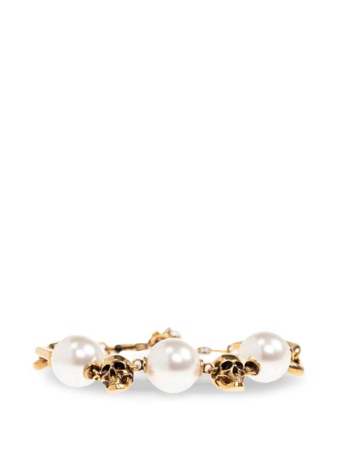 Alexander McQueen skull-detail bracelet - Gold
