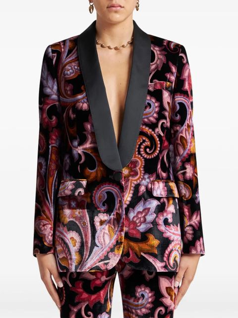 ETRO velvet jacquard blazer - Pink - zdjęcie produktu nr 2