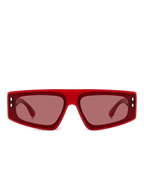 Isabel Marant Eyewear Zoomy rectangle-frame sunglasses - Red - zdjęcie produktu nr 1