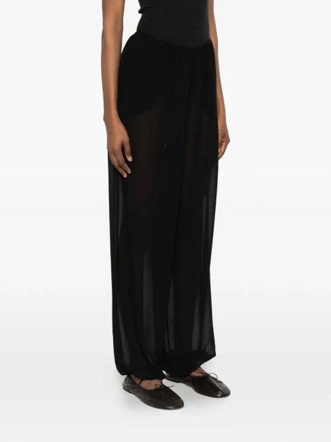 The Frankie Shop Orissa sheer balloon trousers - Black