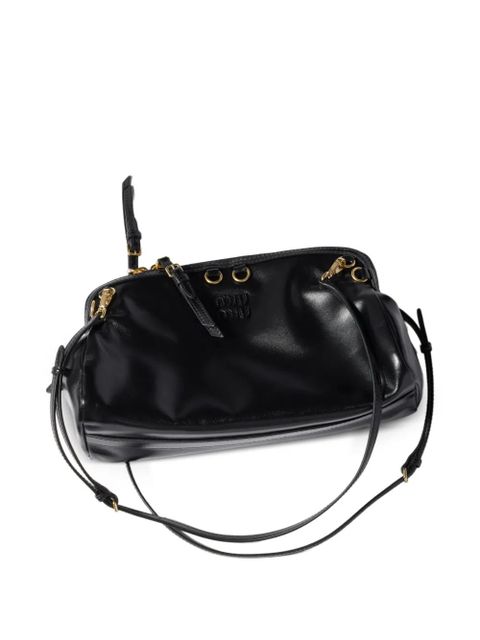 Miu Miu Caprice shiny leather clutch - Black