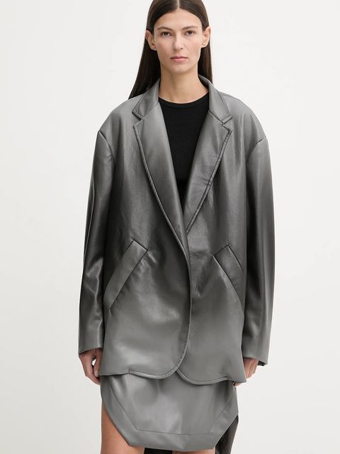 MMC STUDIO kurtka kolor szary przejściowa oversize OMBRE.JACKET - zdjęcie produktu nr 1