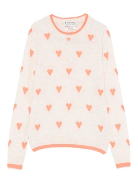 Essentiel Antwerp Isa heart sweater - Neutrals - zdjęcie produktu nr 1