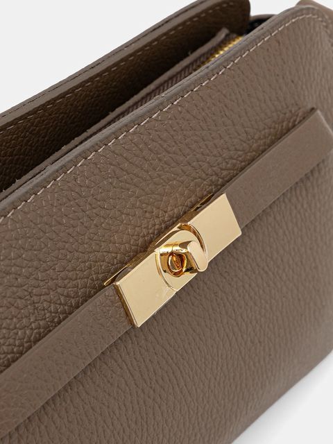 Answear.LAB torebka skórzana kolor beżowy