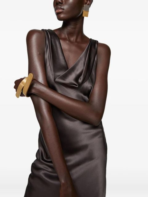 Acne Studios cowl-neck midi dress - Brown