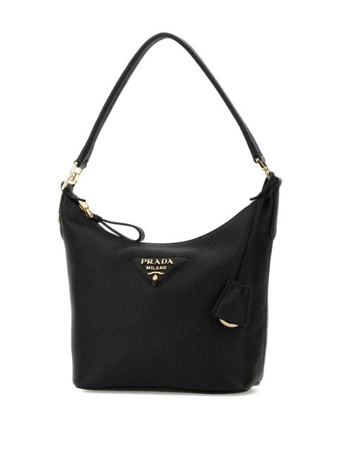 Prada calf leather logo tote bag - Black - zdjęcie produktu nr 2