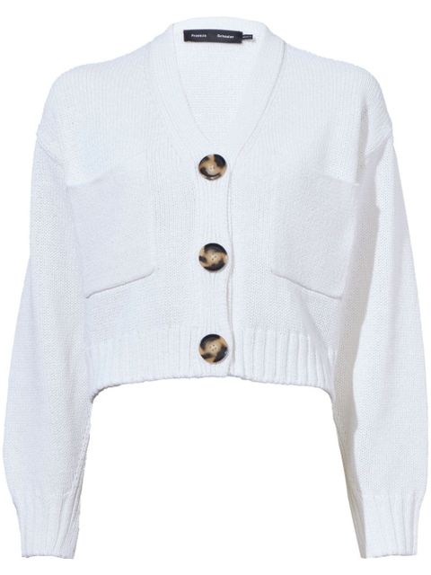 Proenza Schouler cropped knit cardigan - White - zdjęcie produktu nr 1