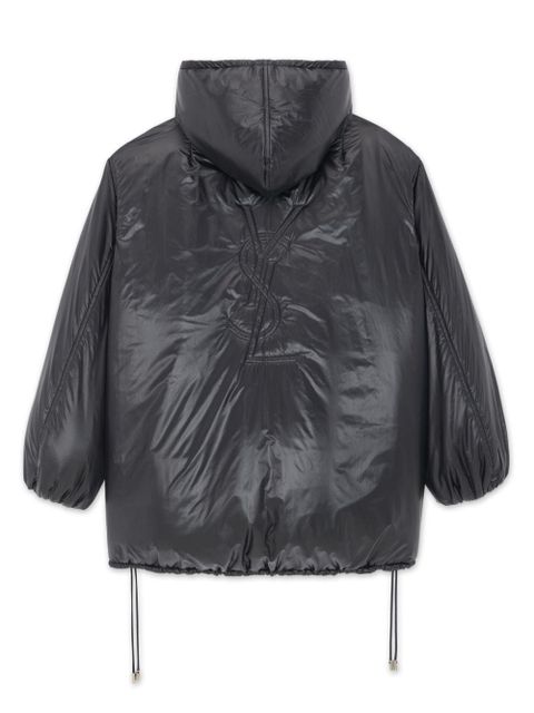 Saint Laurent Cassandre padded hooded jacket - Black