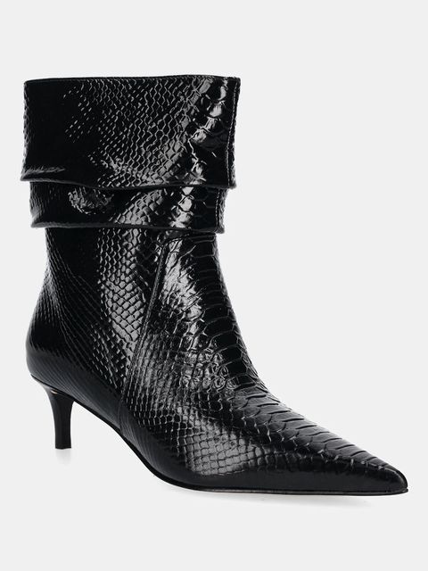 MICHAEL Michael Kors botki skórzane Dawn damskie kolor czarny na szpilce 40T5DWME5L.001 - zdjęcie produktu nr 1