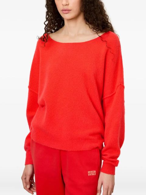 American Vintage Damsville boat neck sweater - Red