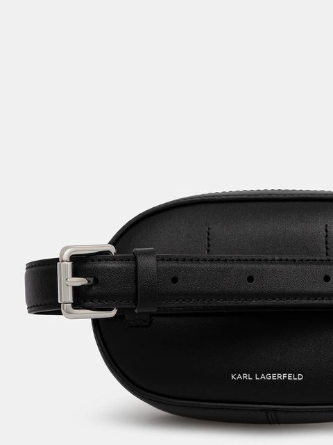 Karl Lagerfeld nerka skórzana K/CIRCLE kolor czarny B1W30075