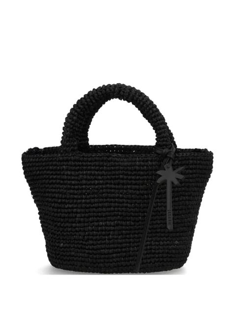 Manebi woven handle shoulder bag - Black - zdjęcie produktu nr 1