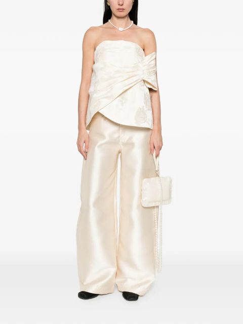 Simone Rocha gathered flower top - Neutrals - zdjęcie produktu nr 2