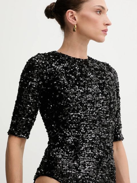 Bardot body damska kolor czarny gładka 60116TB