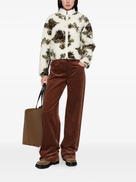 Moncler zip-up shearling-effect jacket - Neutrals - zdjęcie produktu nr 2