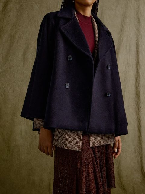 Answear.LAB płaszcz wełniany kolor granatowy - zdjęcie produktu nr 1