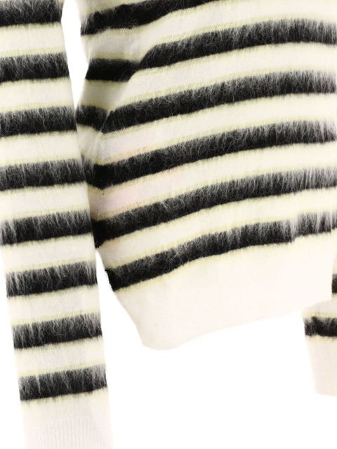 Marni striped virgin wool jumper - White