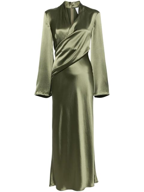 Acler Picadilly satin dress - Green - zdjęcie produktu nr 1