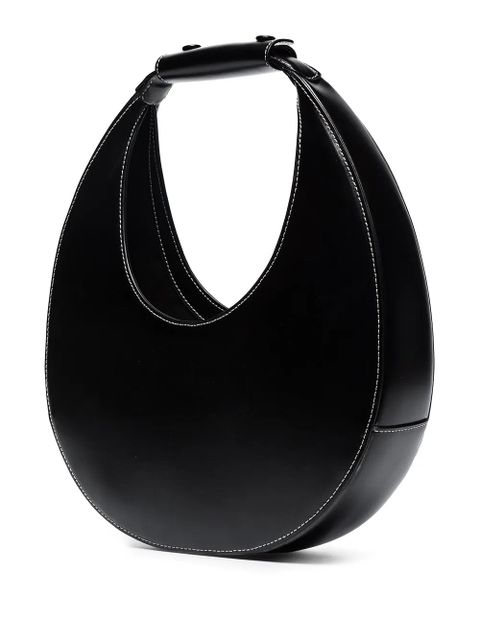 STAUD Moon leather tote bag - Black - zdjęcie produktu nr 2