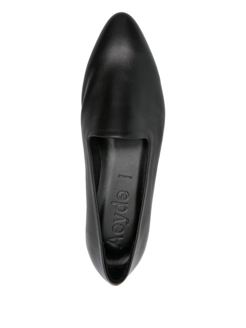 Aeyde Vanna almond-toe loafers - Black