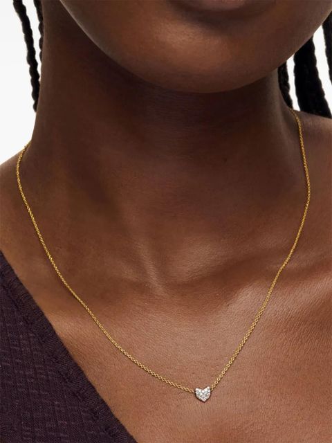 Monica Vinader 18kt yellow gold vermeil Heart diamond necklace