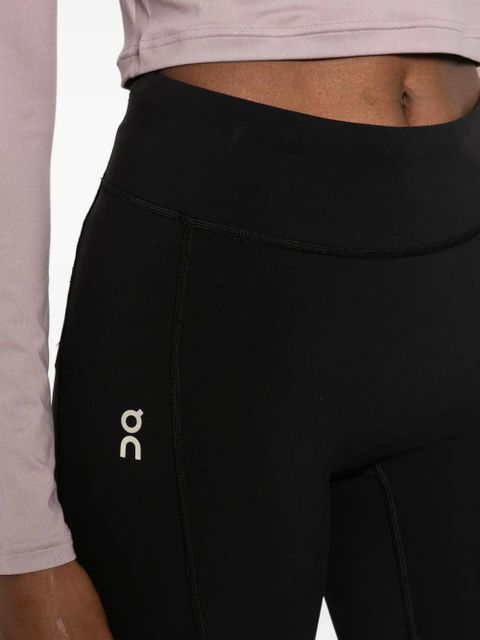 On Running logo-print performance tights - Black