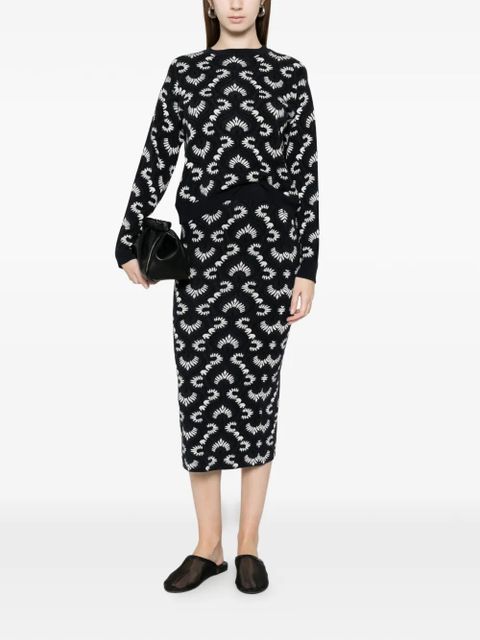 Max Mara patterned midi skirt - Blue - zdjęcie produktu nr 2