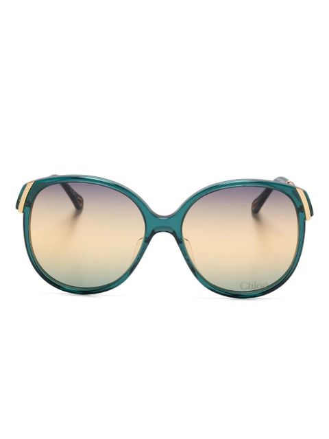 Chloé Eyewear round-frame sunglasses - Green - zdjęcie produktu nr 1