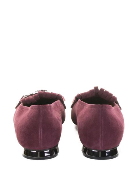 Casadei fringe-detail suede pumps - Red