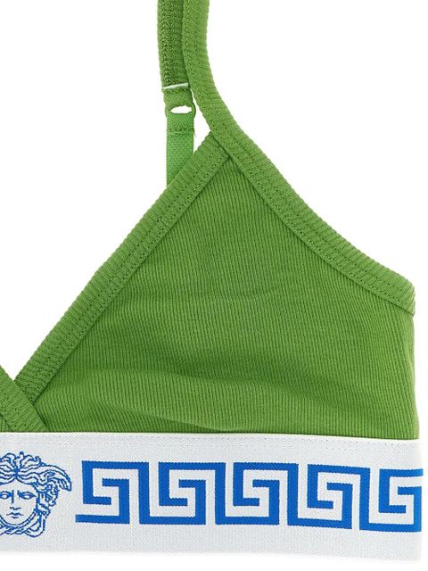 Versace Medusa ribbed bra - Green