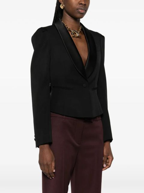 Alexander McQueen shawl-lapel fitted blazer - Black