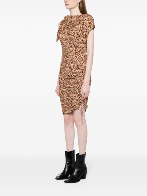 MARANT ÉTOILE Jeffy abstract-print dress - Brown