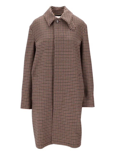 Saint Laurent Vichy checked mac coat - Brown - zdjęcie produktu nr 1