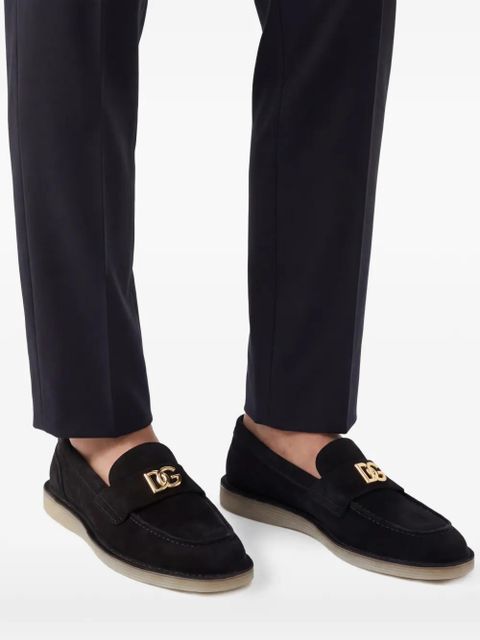 Dolce & Gabbana logo-plaque loafers - Black
