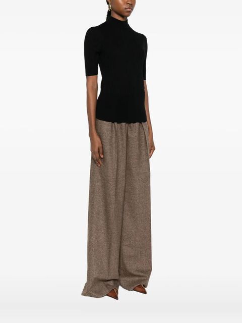 FENDI logo-detail ribbed top - Black - zdjęcie produktu nr 2