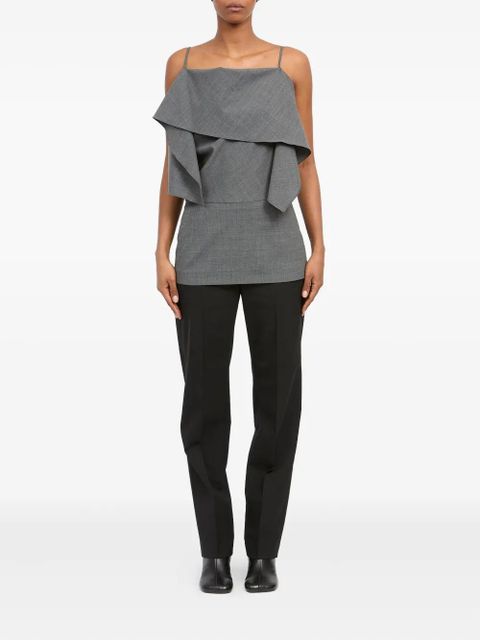 MM6 Maison Margiela ruffled strap top - Grey - zdjęcie produktu nr 2