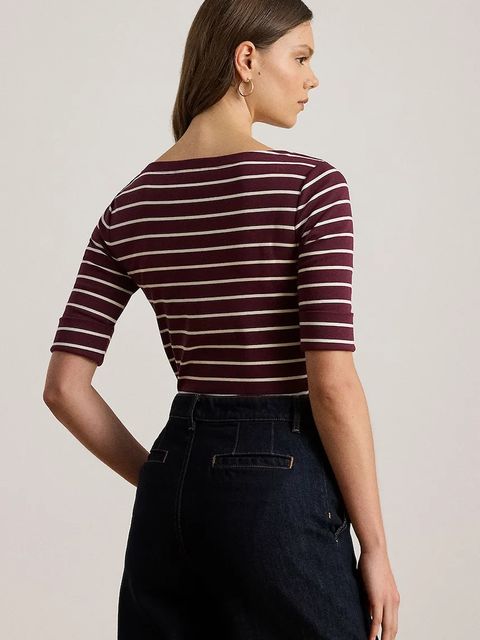 Lauren Ralph Lauren longsleeve damski kolor bordowy 200P03723