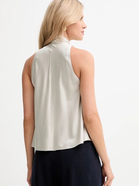 Forte Forte bluzka jedwabna damska kolor beżowy gładka 14078.my.top