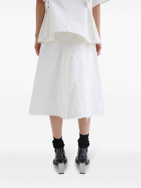 Jil Sander A-line panelled denim skirt - White - zdjęcie produktu nr 2