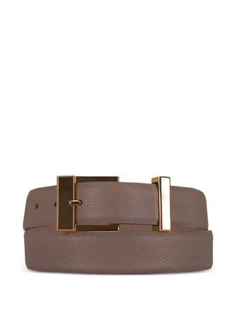KHAITE Manhattan gold-tone buckle belt - Neutrals