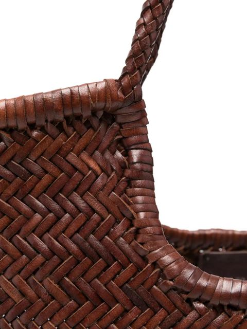 DRAGON DIFFUSION NS Diagonal Triple Jump woven tote bag - Brown