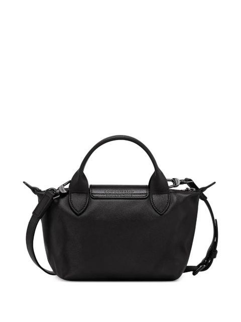Longchamp mini Le Pliage leather mini tote bag - Black - zdjęcie produktu nr 2
