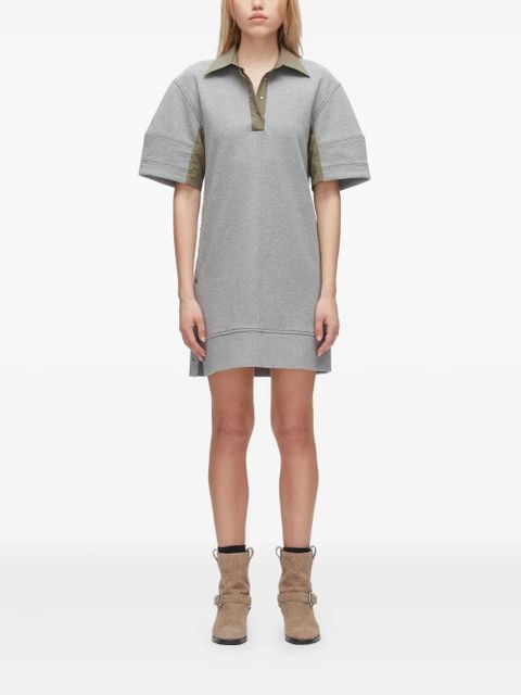 3.1 Phillip Lim polo-collar short-sleeve mini dress - Grey