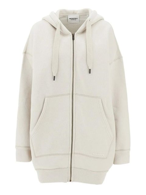 MARANT ÉTOILE zip-up hooded sweatshirt - Neutrals - zdjęcie produktu nr 1